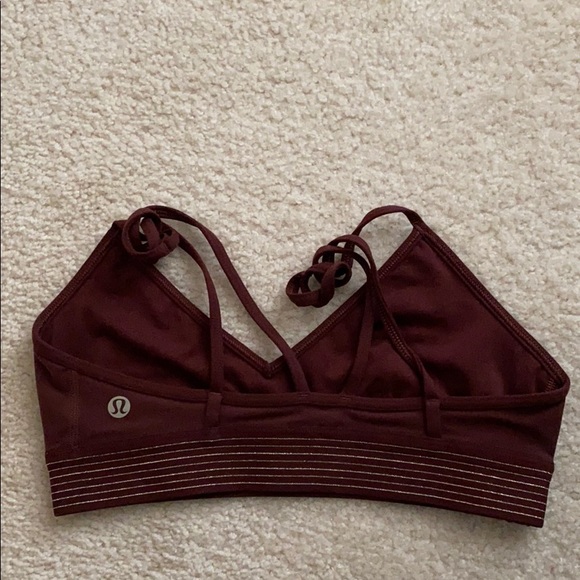 Deep red lululemon sports bra - Picture 2 of 3